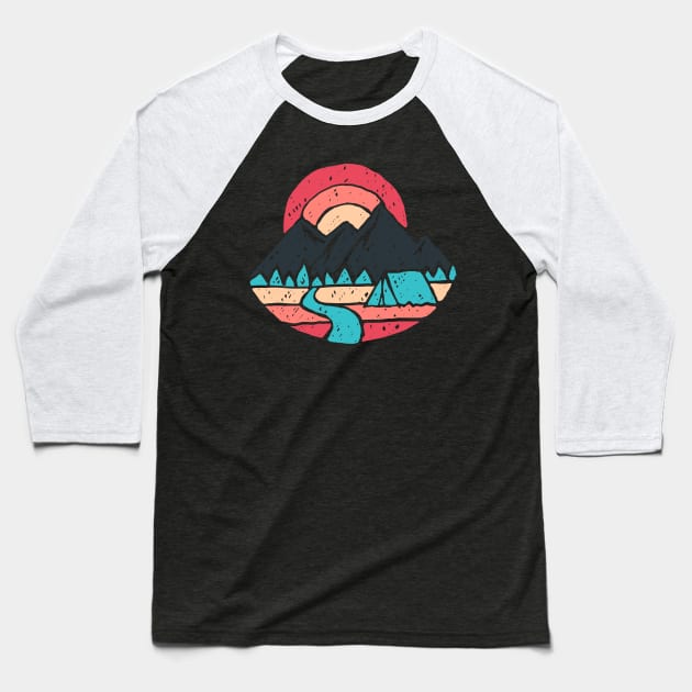 Camp River Baseball T-Shirt by quilimo